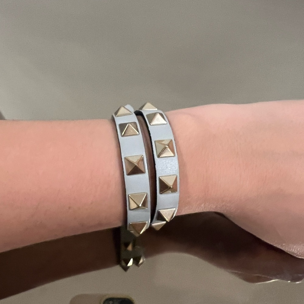 Valentino double strap rockstud bracelet